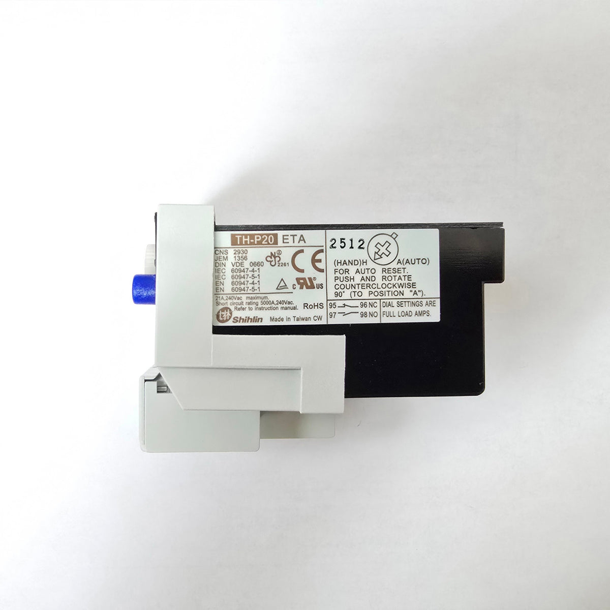 Shihlin TH-P20ETAS 28A thermal overload relay, Amp range: 22 ~ 34A