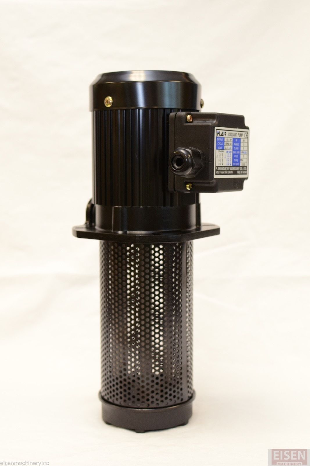 1/8 HP Filtered Coolant Pump, 220V/440V, 3PH, 180mm (7"), FLAIR SP-8180-220V-3PH