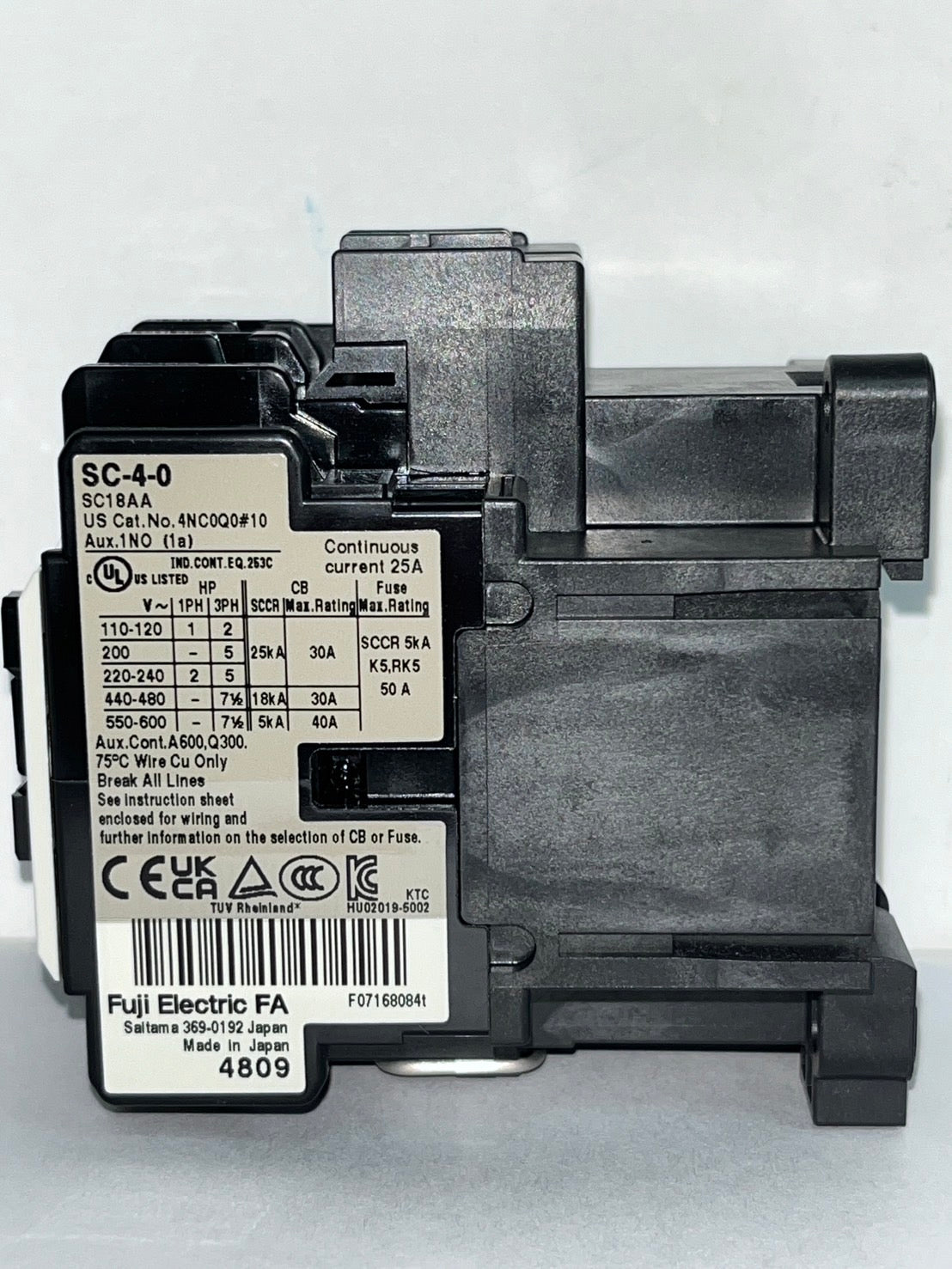 FUJI Magnetic Contactor SC-4-0 3A1a Coil: 200~220V