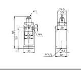 TEND TZ-9212 Limit Switch, Push Button Roller Plunger, 5A/250VAC