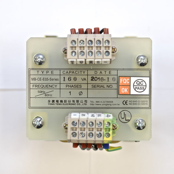 160VA Control Transformer 1-PHASE INPUT: 440/415/380/220V OUTPUT: 12/24/110V