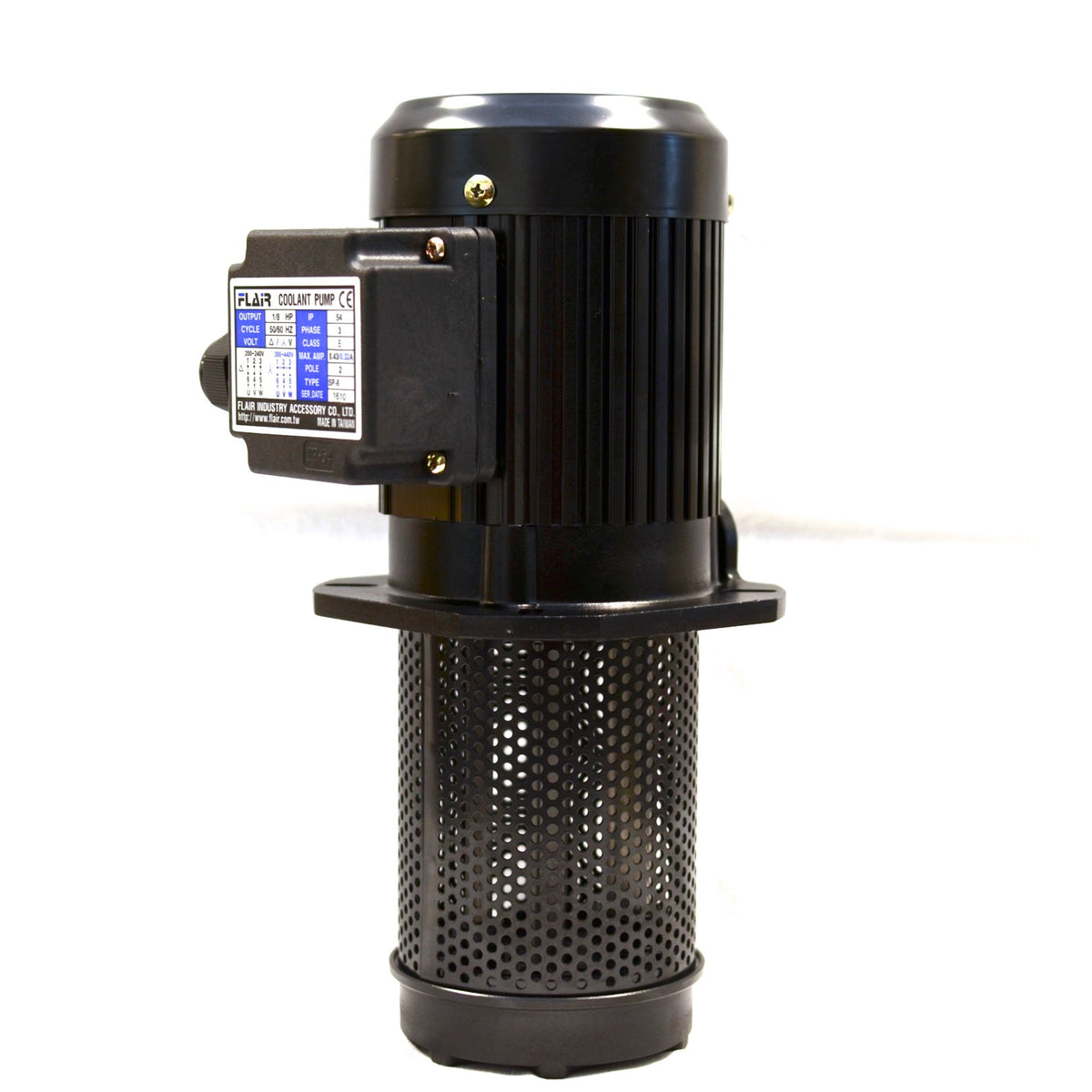 1/8 HP Filtered Coolant Pump, 220V/440V, 3PH, 130mm (5"), FLAIR SP-8130-220V