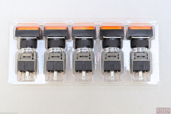 FUJI AH164-TLO11E3 Orange Pushbutton Command Switch 24VDC LED (Pack of 5)