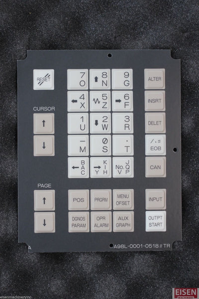 FANUC membrane keysheet keypad A98L-0001-0518#TR (ref A98L-0001-0518#T)
