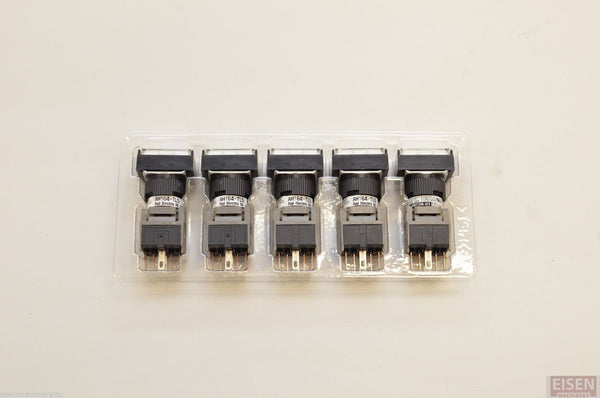 FUJI AH164-TL5W11E3 White Pushbutton Command Switch 24VDC LED (Pack of 5)