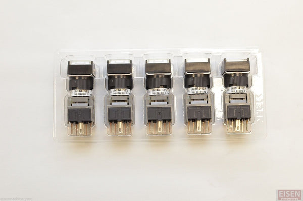 FUJI AH164-SL5W11E3 White Pushbutton Command Switch 24VDC LED (Pack of 5)