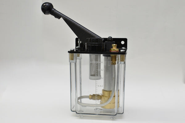 1 liter BIJUR-style Manual Lubrication Unit for Bridgeport mills, CKE-8 Oil Pump