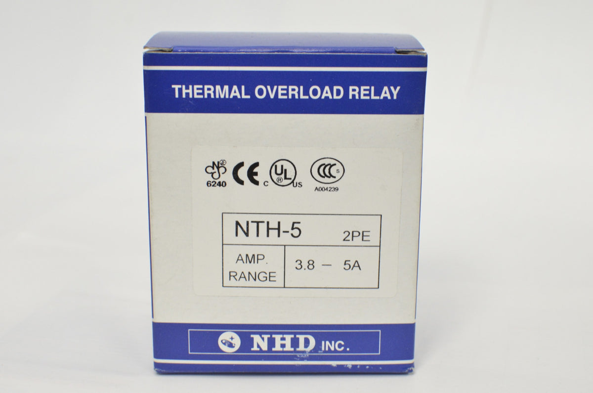NHD thermal overload relay NTH-5 2PE, 3.8 ~ 5 amp
