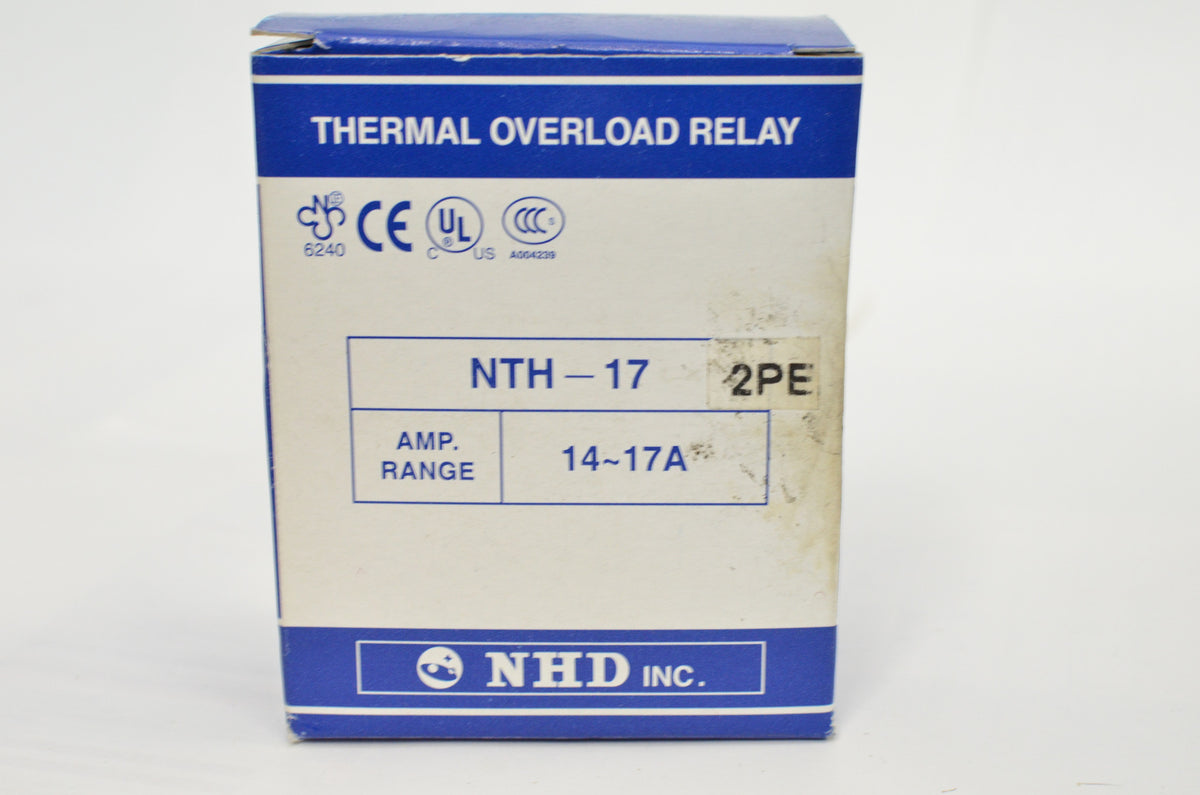 NHD thermal overload relay NTH-17 2PE, 14 ~ 17 amp