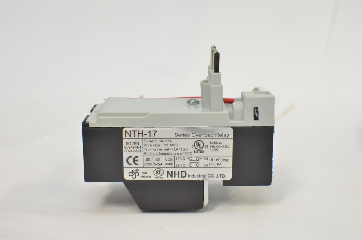 NHD thermal overload relay NTH-17 2PE, 14 ~ 17 amp