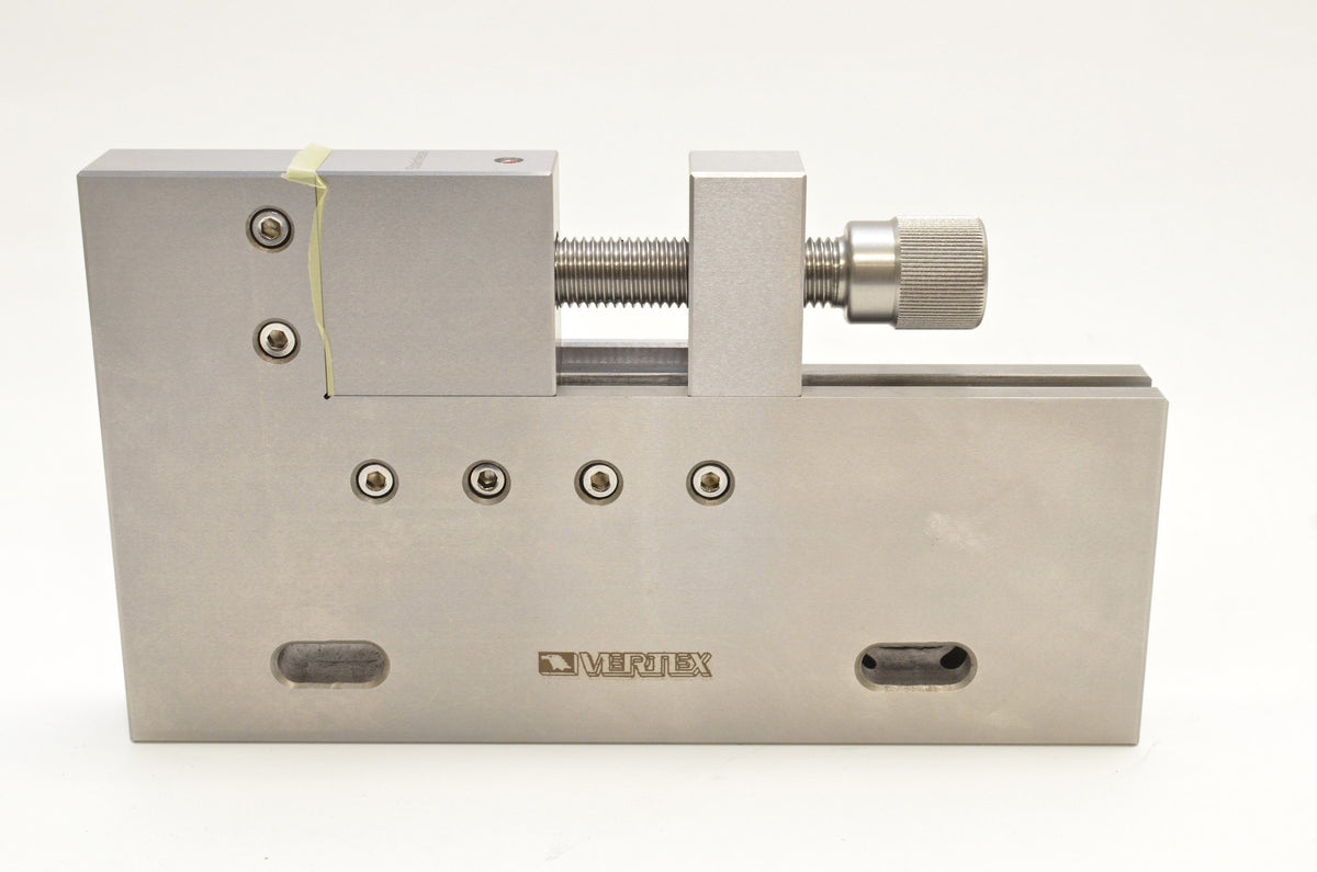 Wire Cut EDM Toolmaker Stainless Hardened Vise, 4" Opening, VERTEX VSTV-100W