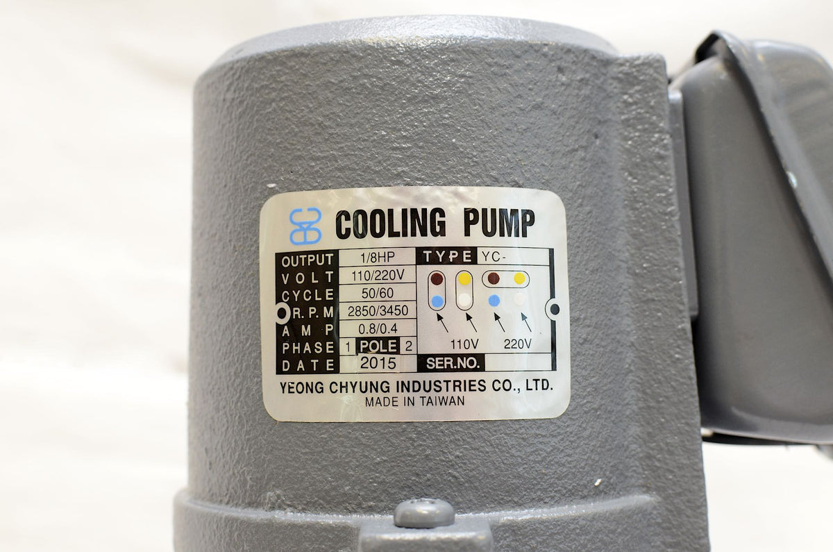 1/8 HP Cast Iron Immersion Coolant Pump, 110/220V, 1PH, Length 5" (130mm) YC