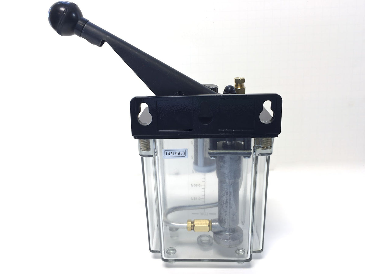 1 liter BIJUR-style Lubrication Unit for Bridgeport, CKE-8 Oil Pump, Left Hand