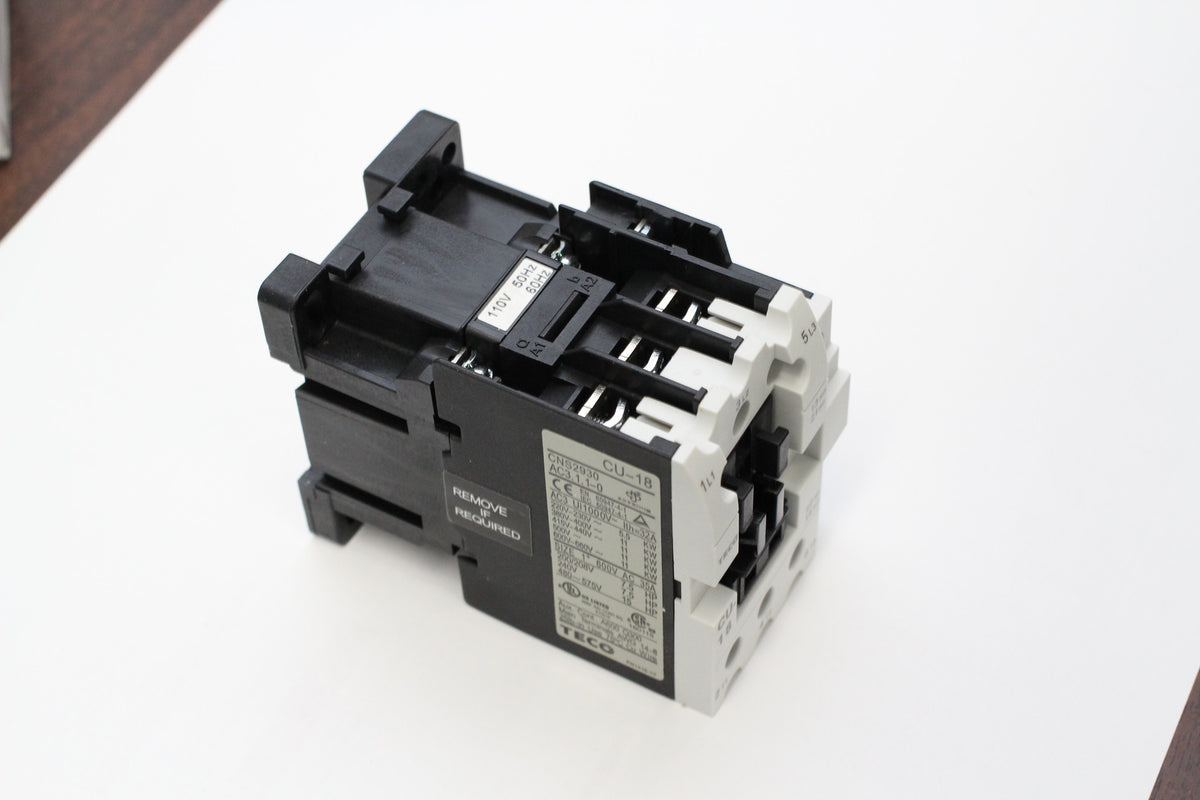 TECO CU-18 Magnetic Contactor 35 Amp, 3 Phase, 110V Coil 3A1a1b (TAIAN CN-18)