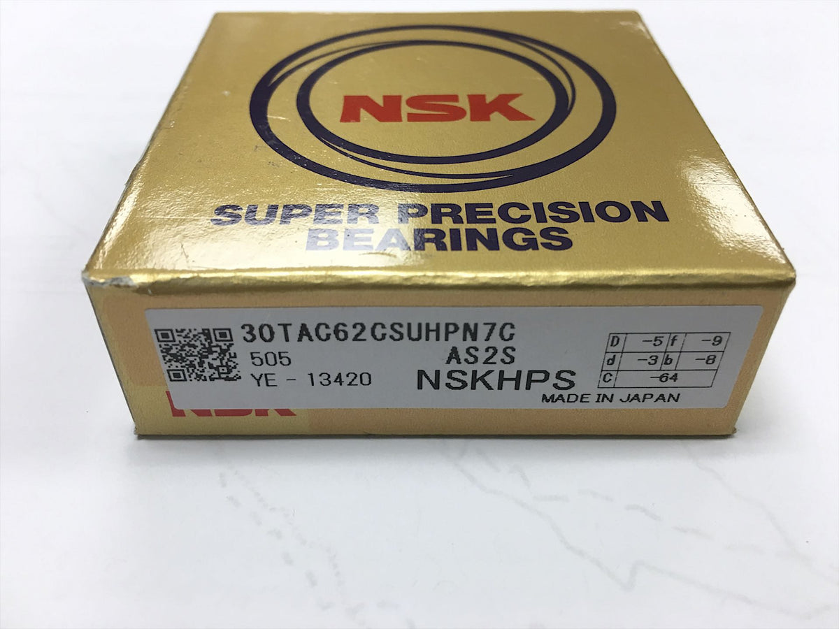 NSK 30TAC62CSUHPN7C CNC Ballscrew Support Bearing P2 (ref 30TAC62BSUC10PN7B)