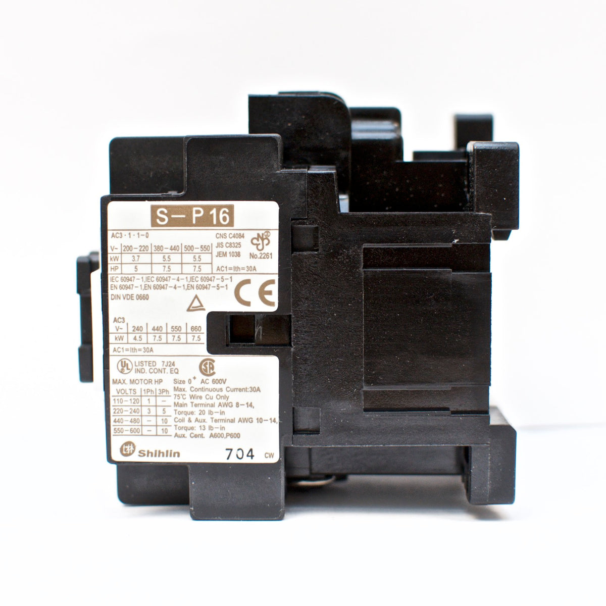 Shihlin Magnetic Contactor S-P16 3A1a1b Coil: 110V