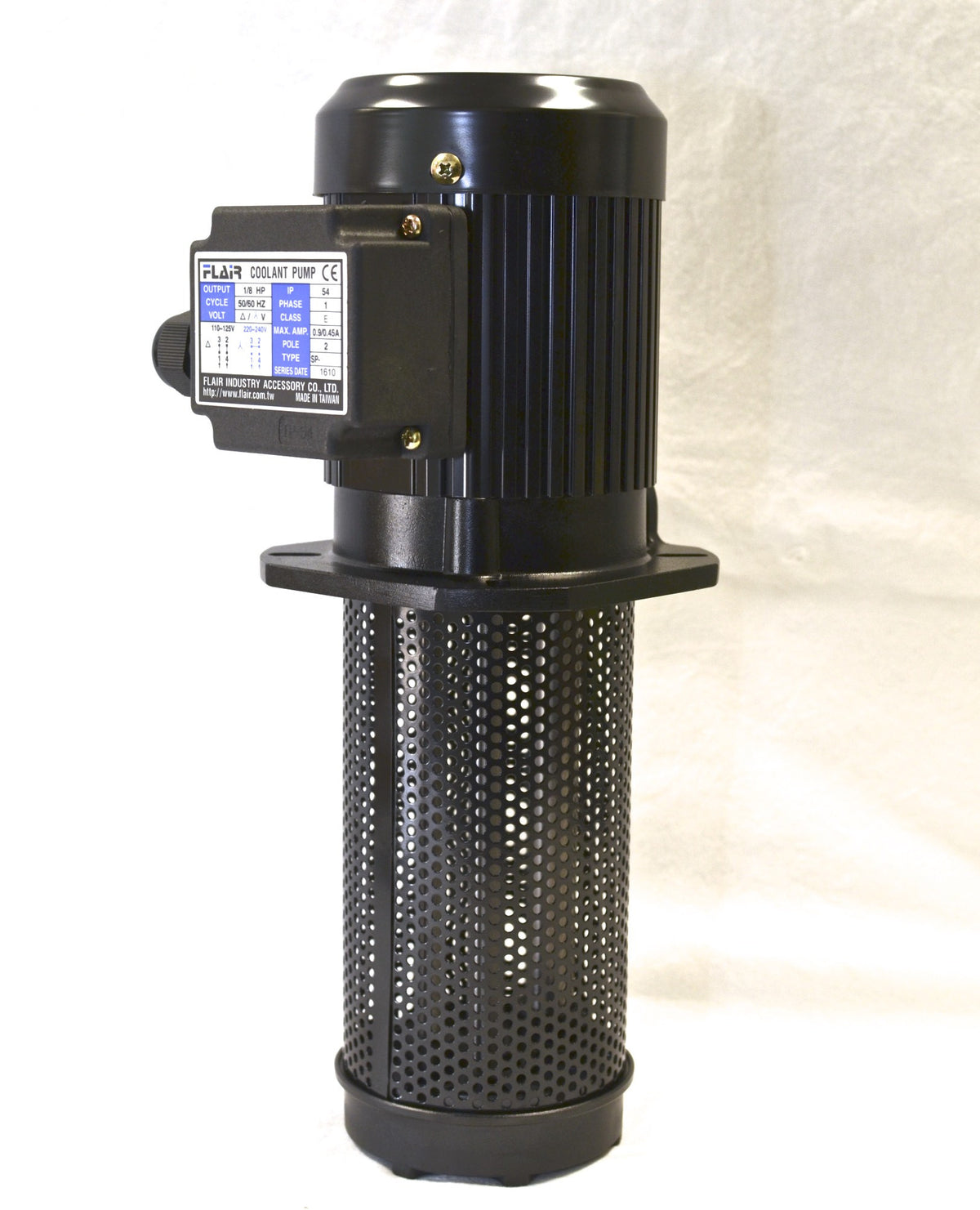 1/8 HP Filtered Coolant Pump, 110V/220V, SINGLE-PHASE, 180mm (7") SP-8180-1PH