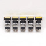 FUJI AH164-TL5Y11E3 Yellow Pushbutton Command Switch 24VDC LED (Pack of 5)