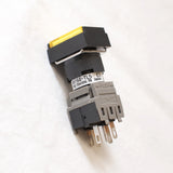 FUJI AH164-TL5Y11E3 Yellow Pushbutton Command Switch 24VDC LED (Pack of 5)