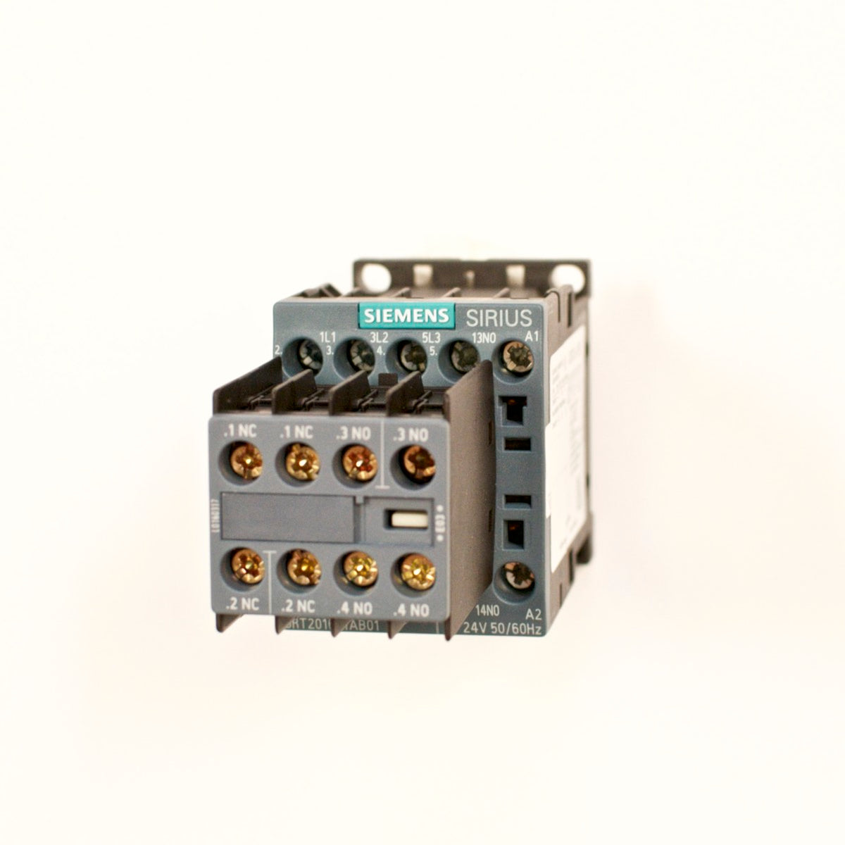 Siemens Contactor 3RT2016-1AB01 24V Coil with Aux Switch Block 3RH2911-1HA22