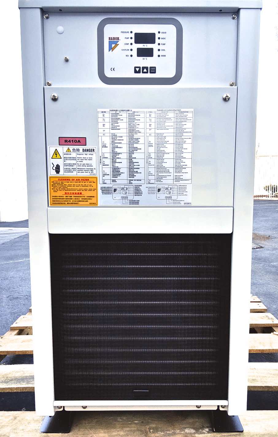 Spindle Oil Cooler, Oil Chiller for CNC, 6000 BTU, HABOR HBO-400PSA, 220V, 3PH