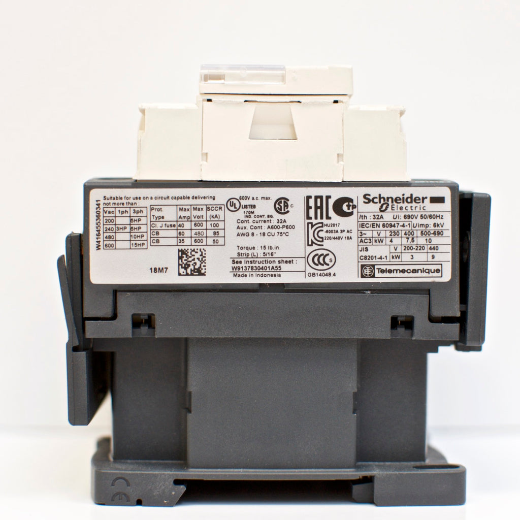 Schneider 18amp 220v Magnetic Contactor for Electric Power Systems Schneider 18amp 220v Magnetic Contactor for Electric Power Systems