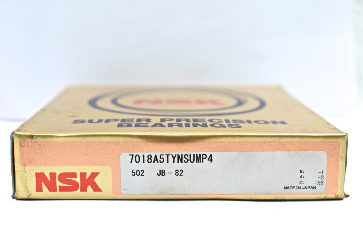 NSK 7018A5TYNSUMP4 Super Precision Angular Contact Bearing 90x140x24, P4