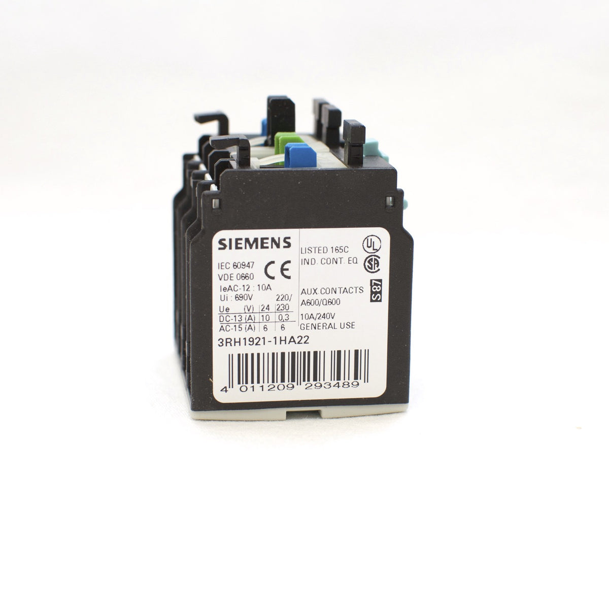 Siemens Auxiliary Switch Block 3RH1921-1HA22 for Siemens Contactors