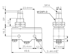 TEND TM-1307 Micro Basic Switch, Panel Mount Plunger, 15A 250VAC