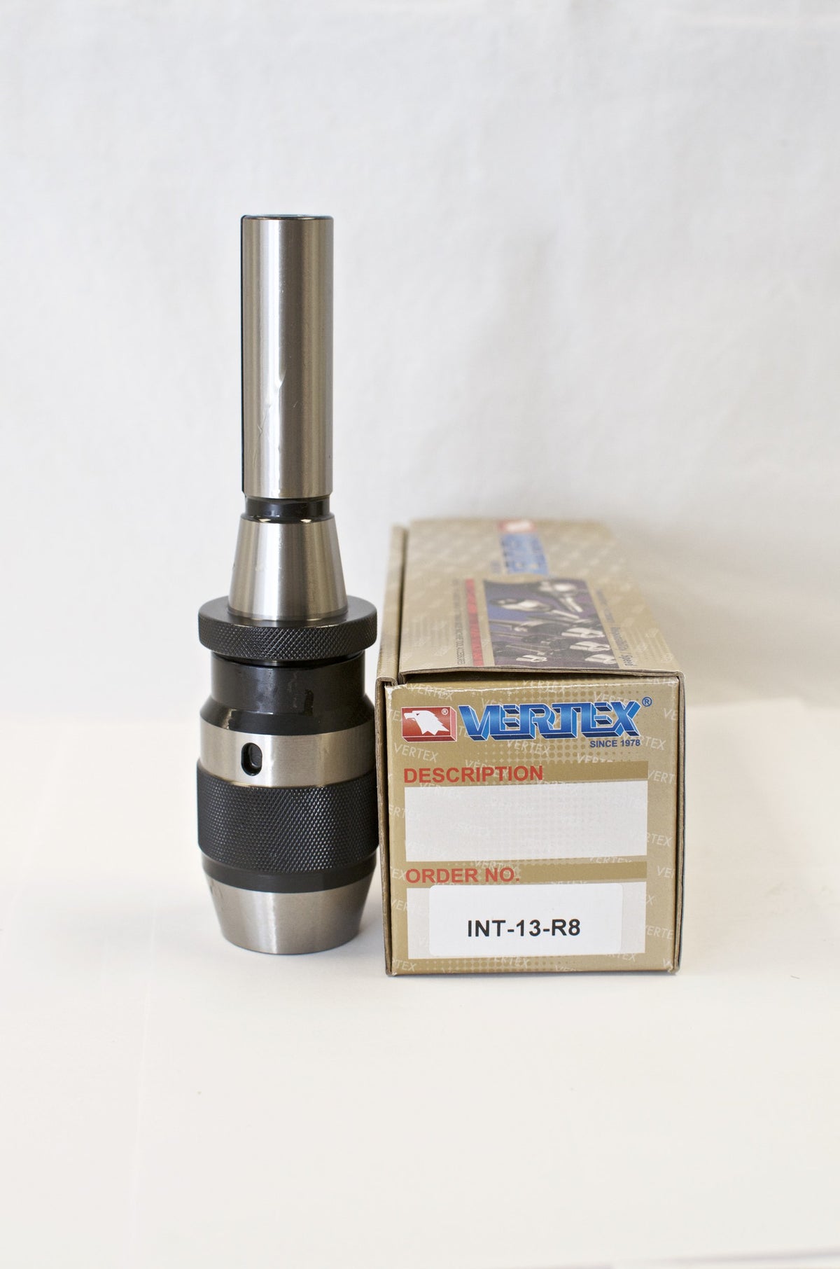 VERTEX INT-13-R8 Keyless Drill Chuck for Bridgeport (R8 taper) 1/64" ~1/2" range