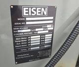 EISEN S-4A-EVS Milling Machine NT40 5HP Yaskawa VFD 2-Axis DRO AL-500PX Pwr Feed