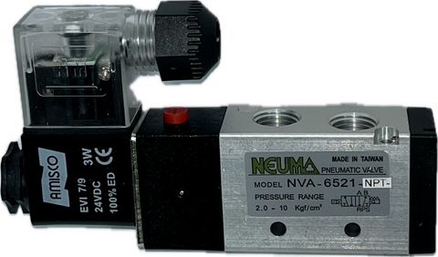 NEUMA Solenoid Valve NVA-6521-NPT-D2, 24V, NPT 1/4"