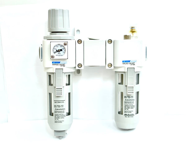 MINDMAN MACP302-10A-T10-NPT Air unit, FRL, 3/8 Rc, w/ gauge, mounting bracket