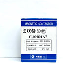 NHD C-09D01A7 magnetic contactor for 3HP motor, 24V coil, normally closed