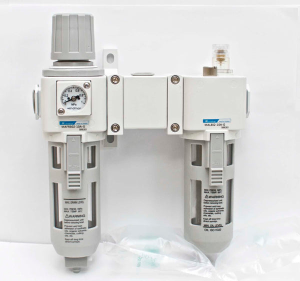 MINDMAN MACP302-10A-T10-G Air unit, FRL, 3/8 Rc, w/ gauge, mounting bracket