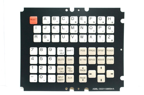 FANUC membrane keysheet keypad A98L-0001-0865#A, F15B 9"STANDARD