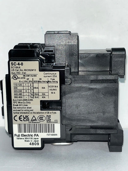 FUJI Magnetic Contactor SC-4-0 3A1a Coil: 200~220V