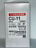 TECO CU-11 Magnetic Contactor, 24A, 3 phase,  440V coil,  3A1a, Normally Open