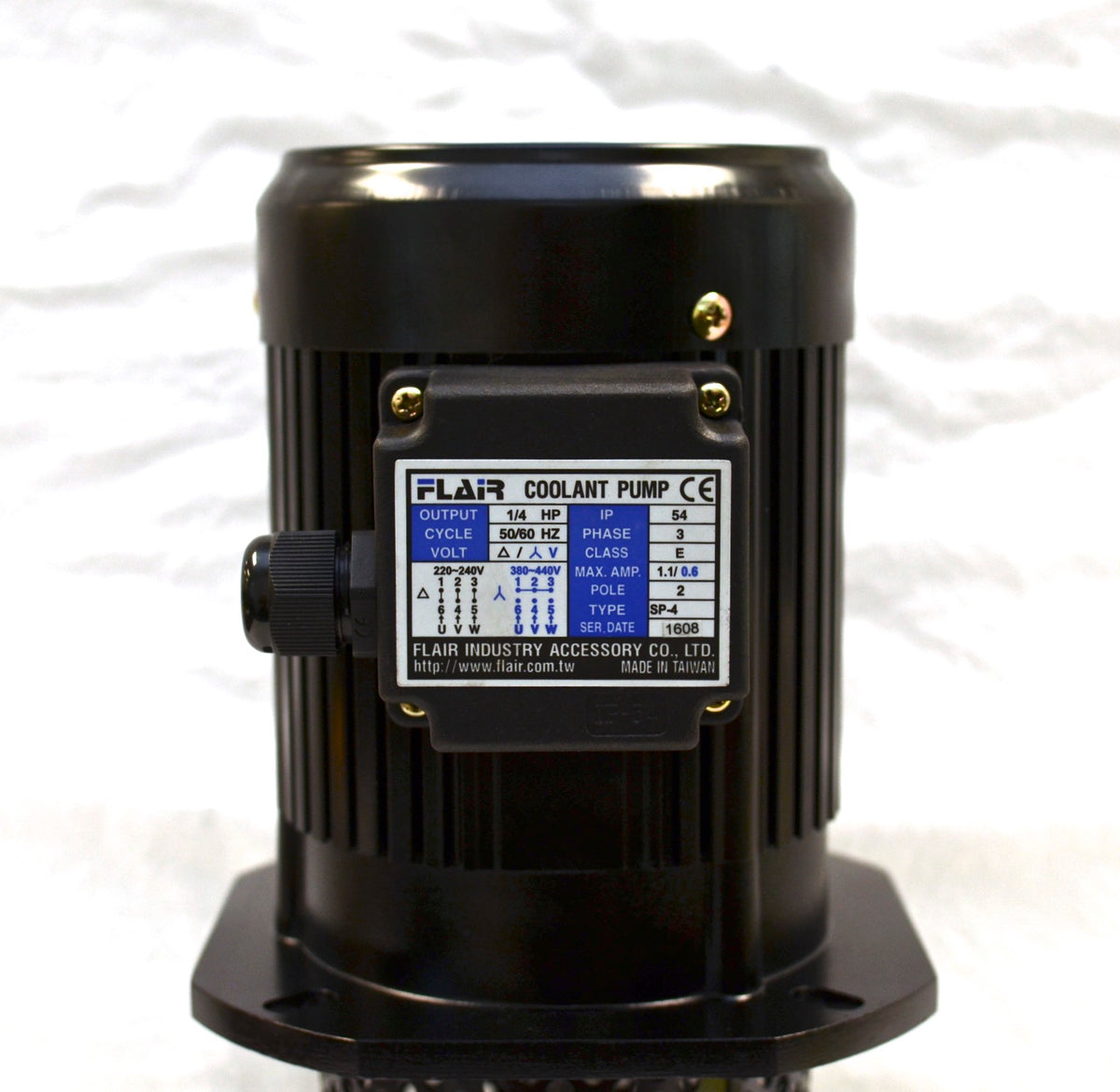 1/4 HP Filtered Coolant Pump, 220V/440V, 3PH, 200mm (7.8"), FLAIR SP-4200-220V