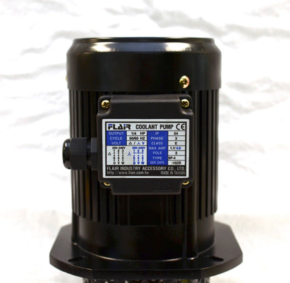 1/4 HP Filtered Coolant Pump, 220V/440V, 3PH, 200mm (7.8"), FLAIR SP-4200-220V