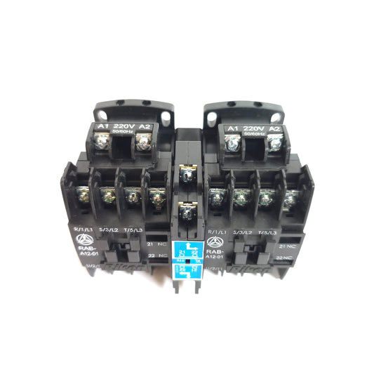 RIKEN RRAB-A12 C1 Coil Voltage 220V Magnetic Contactor (Fwd & Rev)