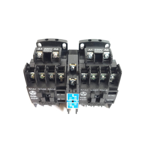 RIKEN RRAB-A12 C1 Coil Voltage 220V Magnetic Contactor (Fwd & Rev)