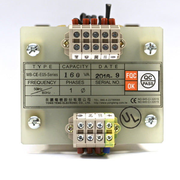 160VA Control Transformer 1-PHASE INPUT: 440/415/380/220V OUTPUT: 24/110V
