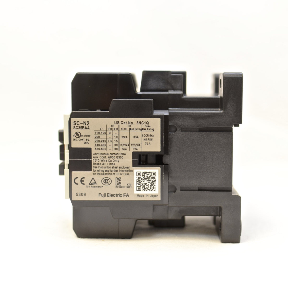 FUJI  Magnetic Contactor SC-N2 3A2a2b Coil: 110V~120V