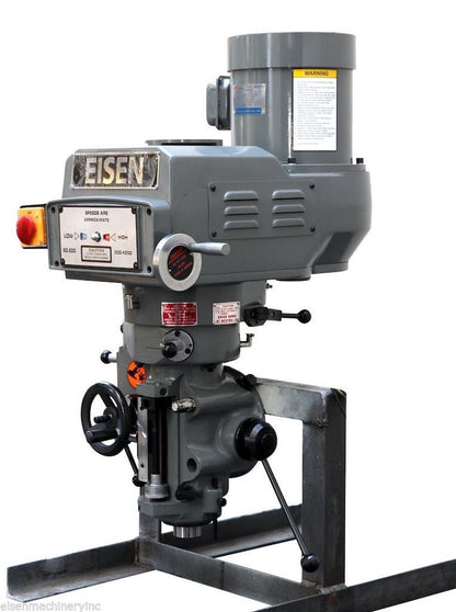 Eisen S-2AH milling machine head, R8 taper, 3 HP, 440V, 3-phase