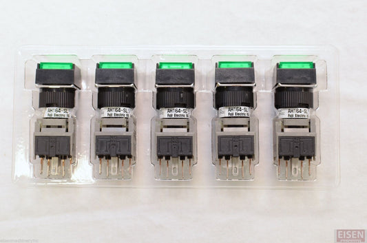 FUJI AH164-SL5G11E3 Green Pushbutton Command Switch 24VDC LED (Pack of 5)