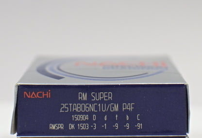 NACHI 25TAB06NC1U/GM P4F 25x62x15 Ballscrew Support Bearing (ref: 25TAB06U/GM)