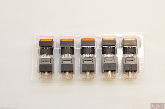 FUJI AH164-SL5O11E3 Orange Pushbutton Command Switch 24VDC LED (Pack of 5)