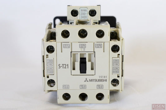 Mitsubishi S-T21 magnetic contactor 200-240V coil 3A2a2b (Replaces S-N21)