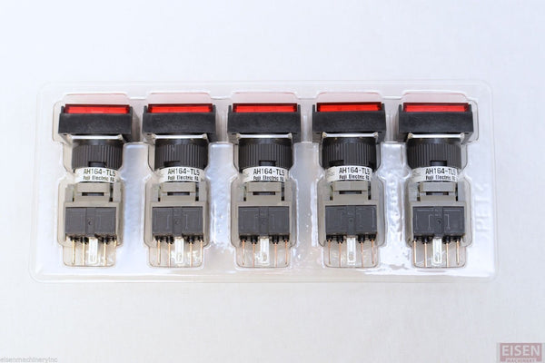 FUJI AH164-TL5R11E3 Red Pushbutton Command Switch 24VDC LED (Pack of 5)